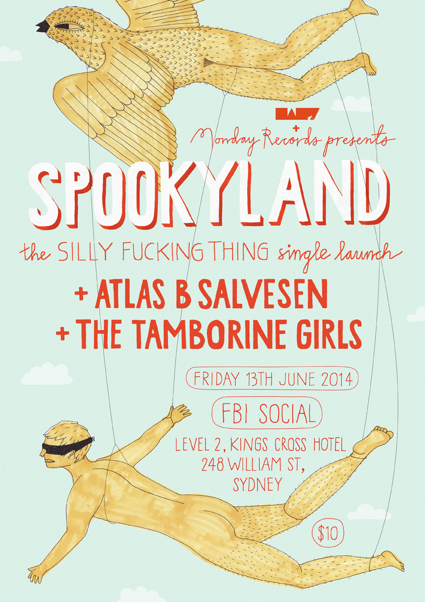 spookyland gig poster FBi